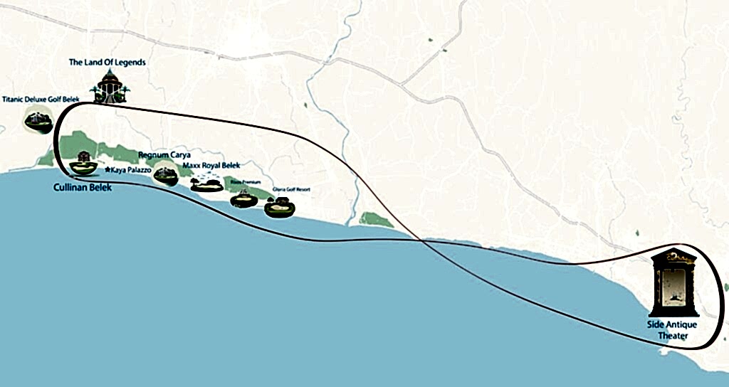 Side Gyrocopter Tour Route